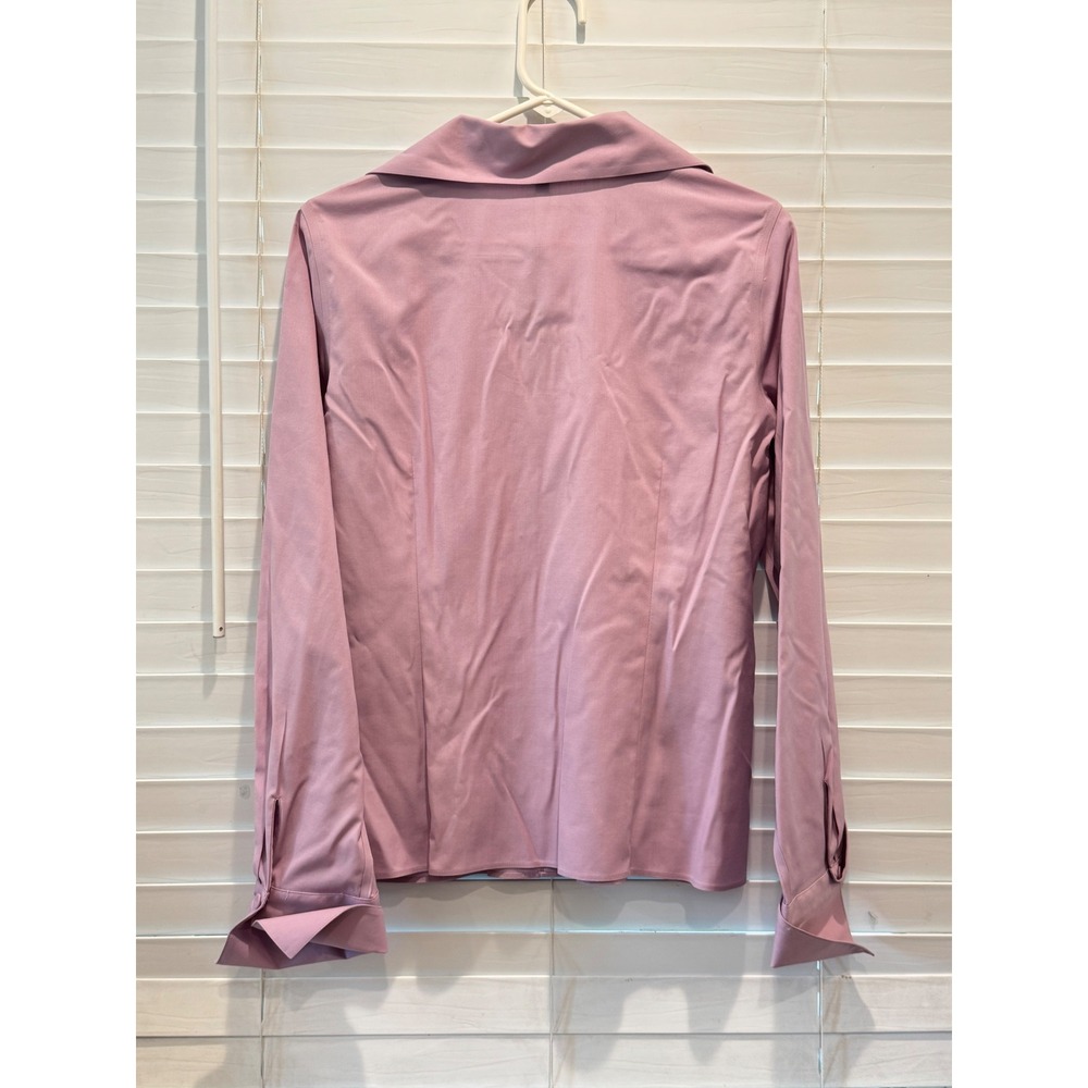 NEW Talbots Button Down Shirt Womens 12P Lavender Wrinkle Resistant Professional - Picture 3 of 7